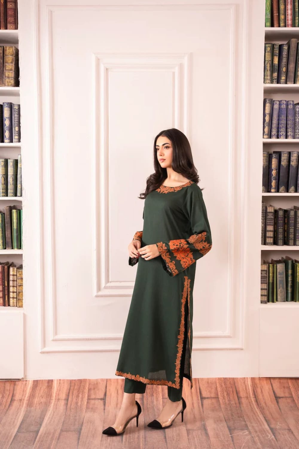 Omal Embroidery stitched dress