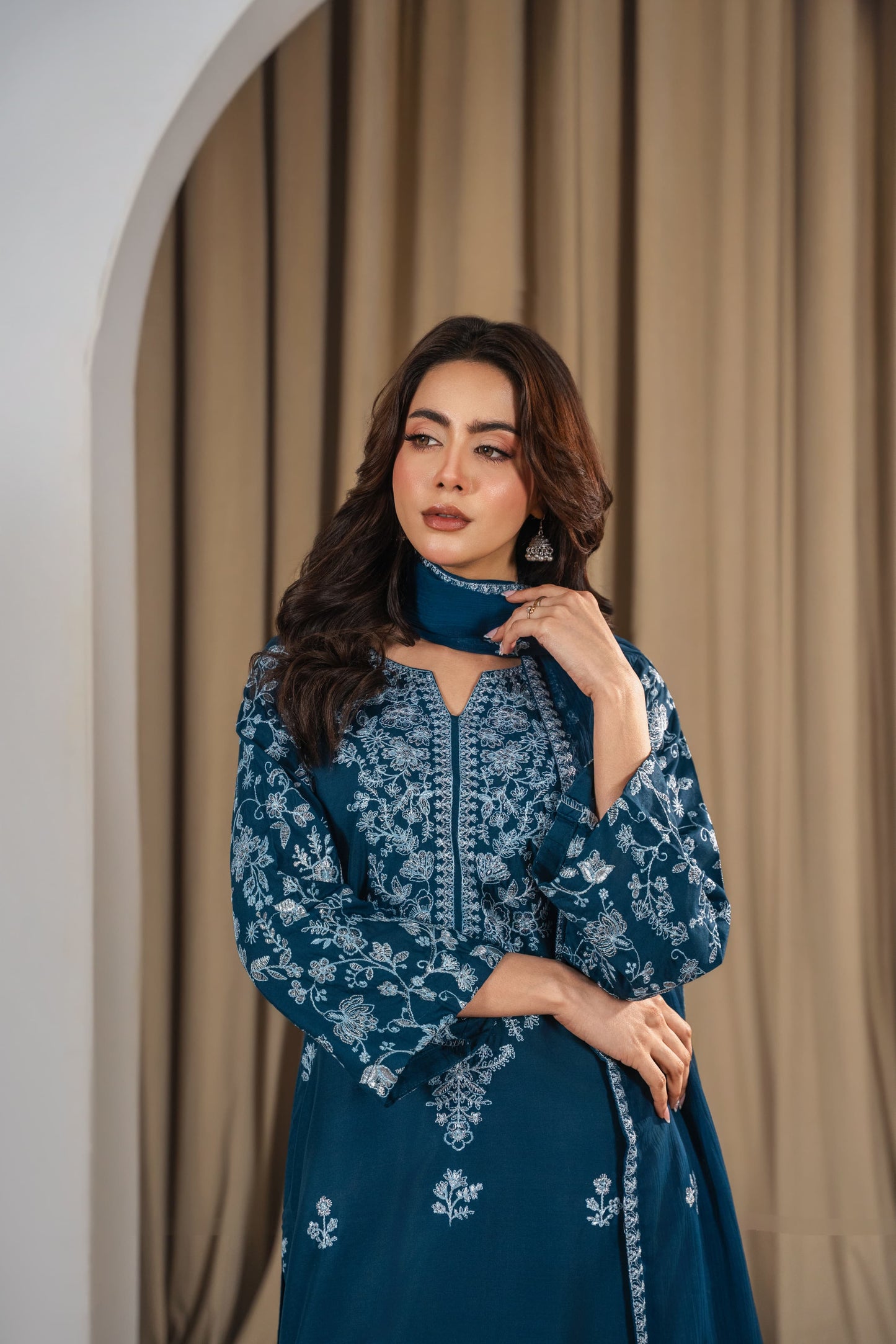 Fari Embroidered Three piece stitched