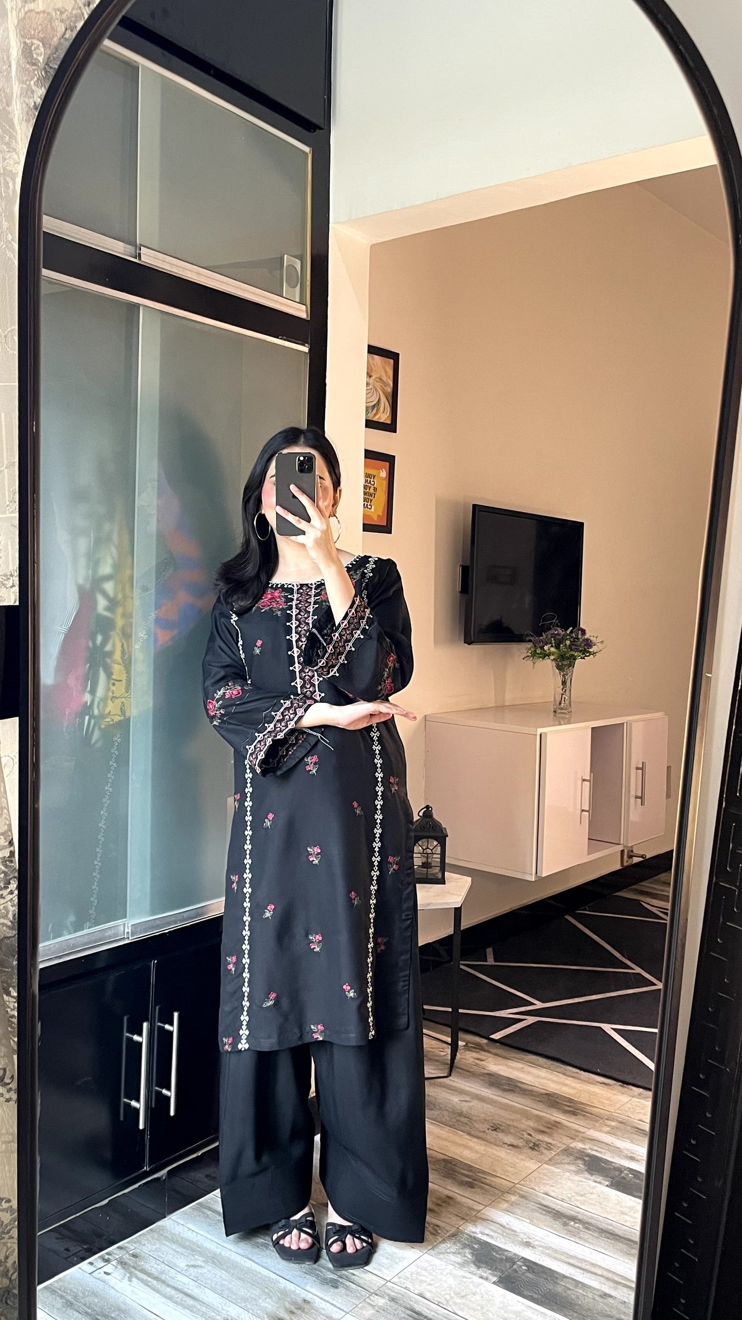 Multi Black Embroidery 2 piece