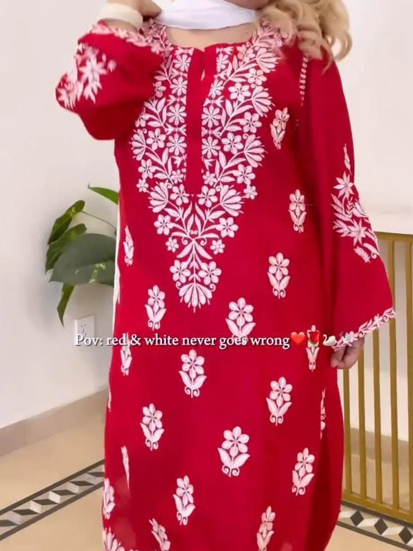 Red Indian Kurti