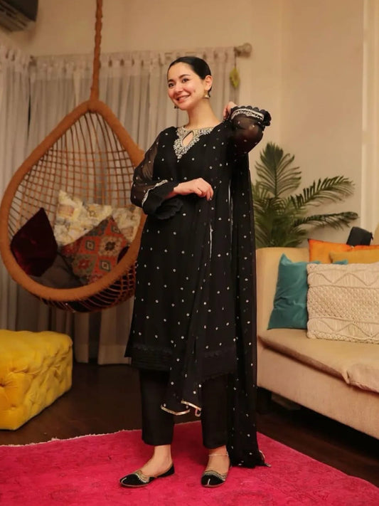 Festive wear Hania Amir Inspired Three piece.