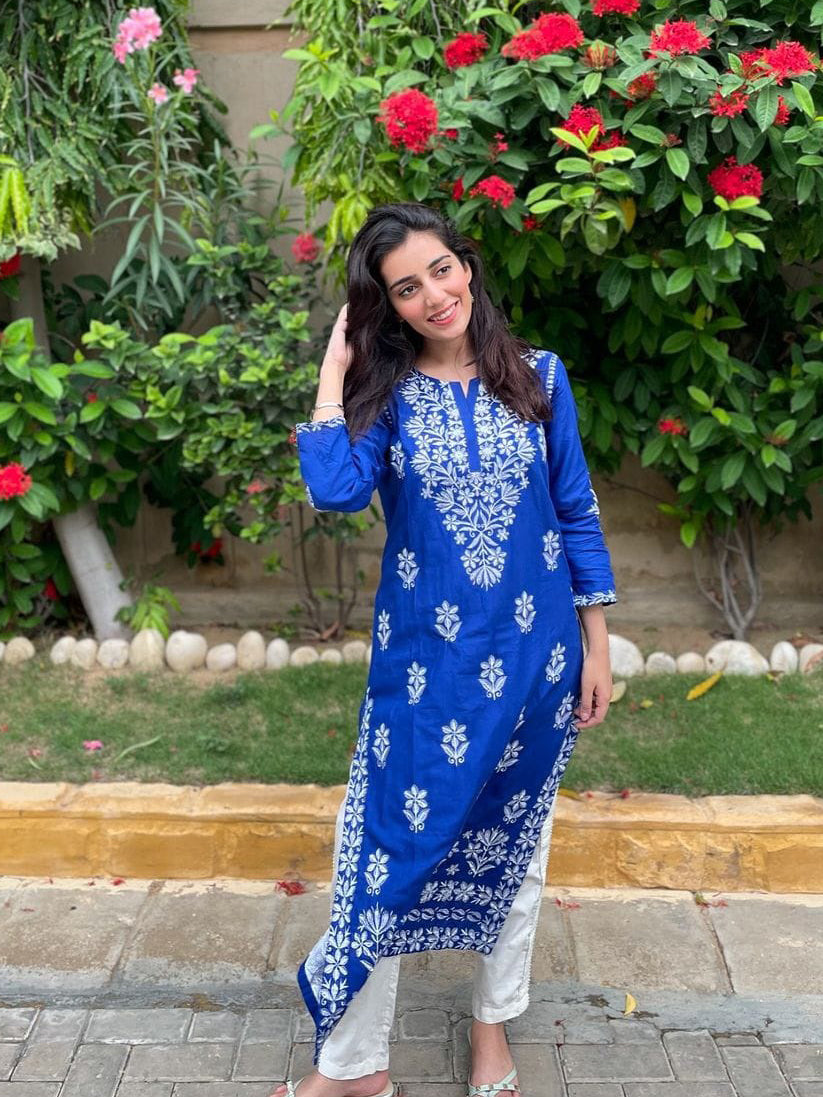 Blue Indian Kurti