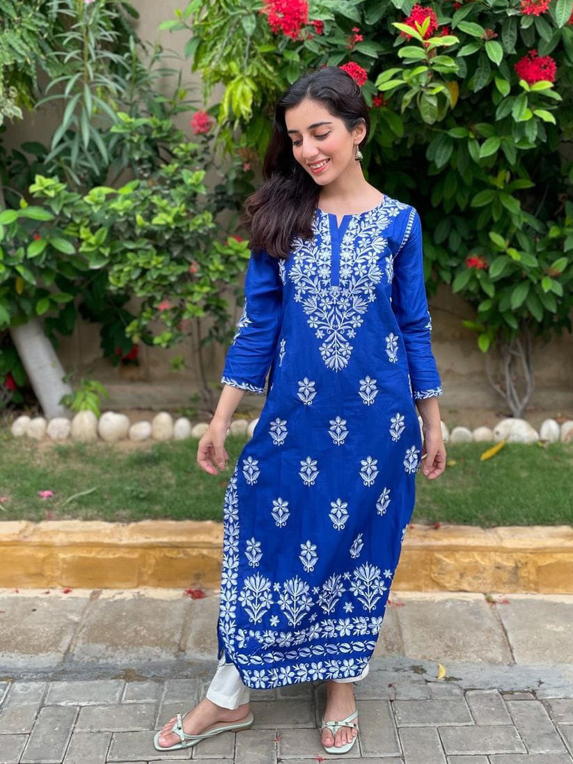 Blue Indian Kurti