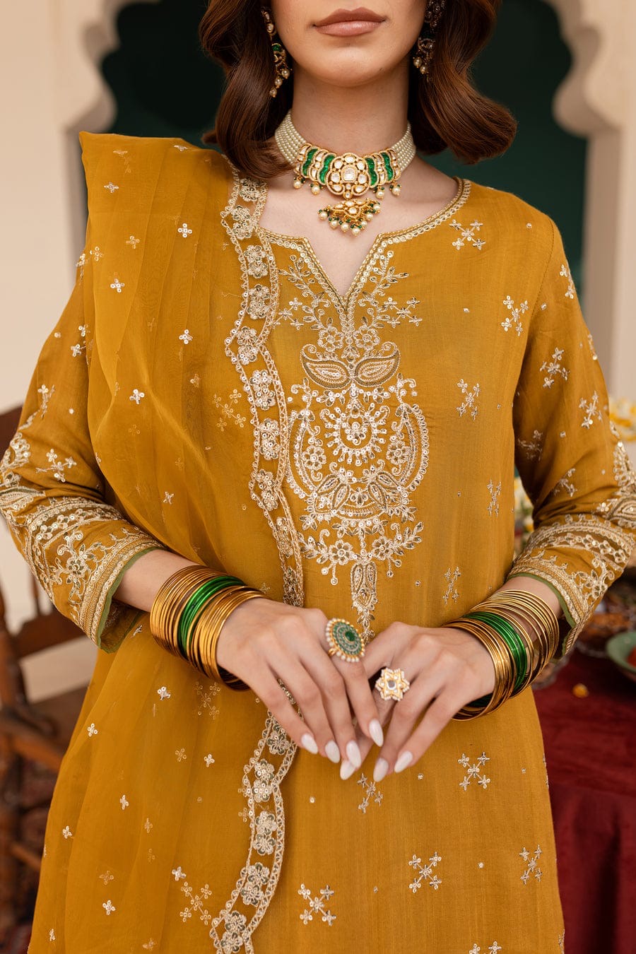 Sona Embroidered 3PC (Farshi)