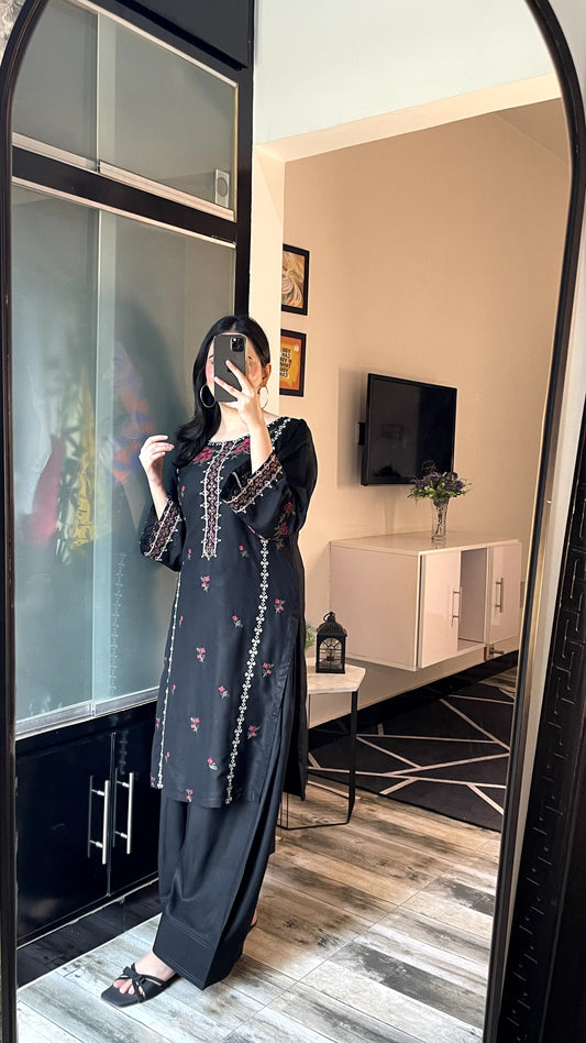 Multi Black Embroidery 2 piece