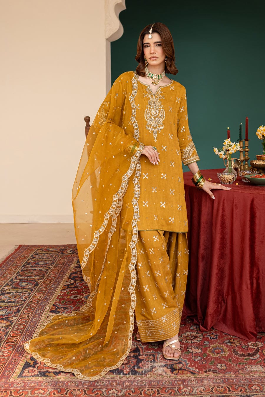 Sona Embroidered 3PC (Farshi)