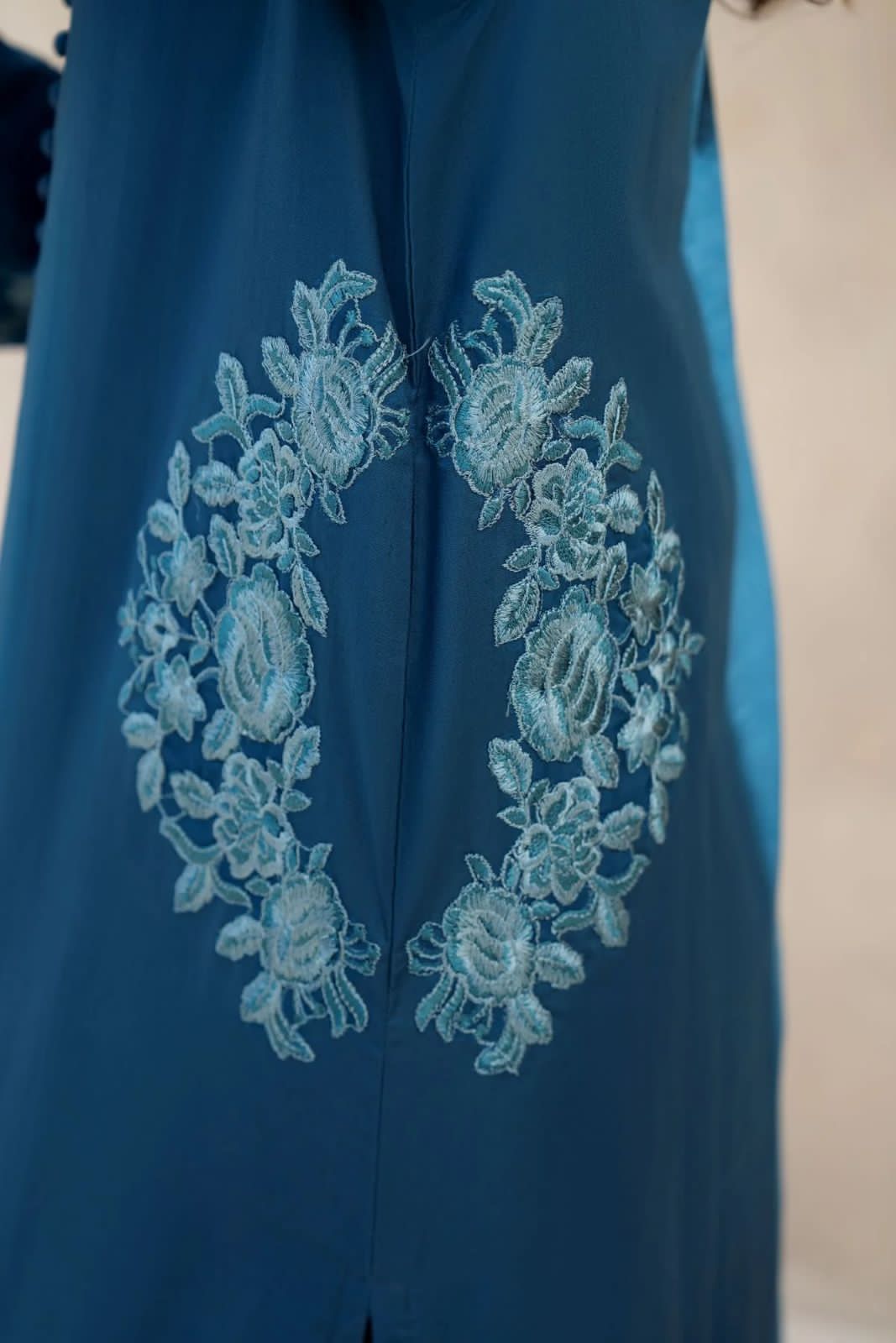 Chic Embroidery with Pockets on side dress