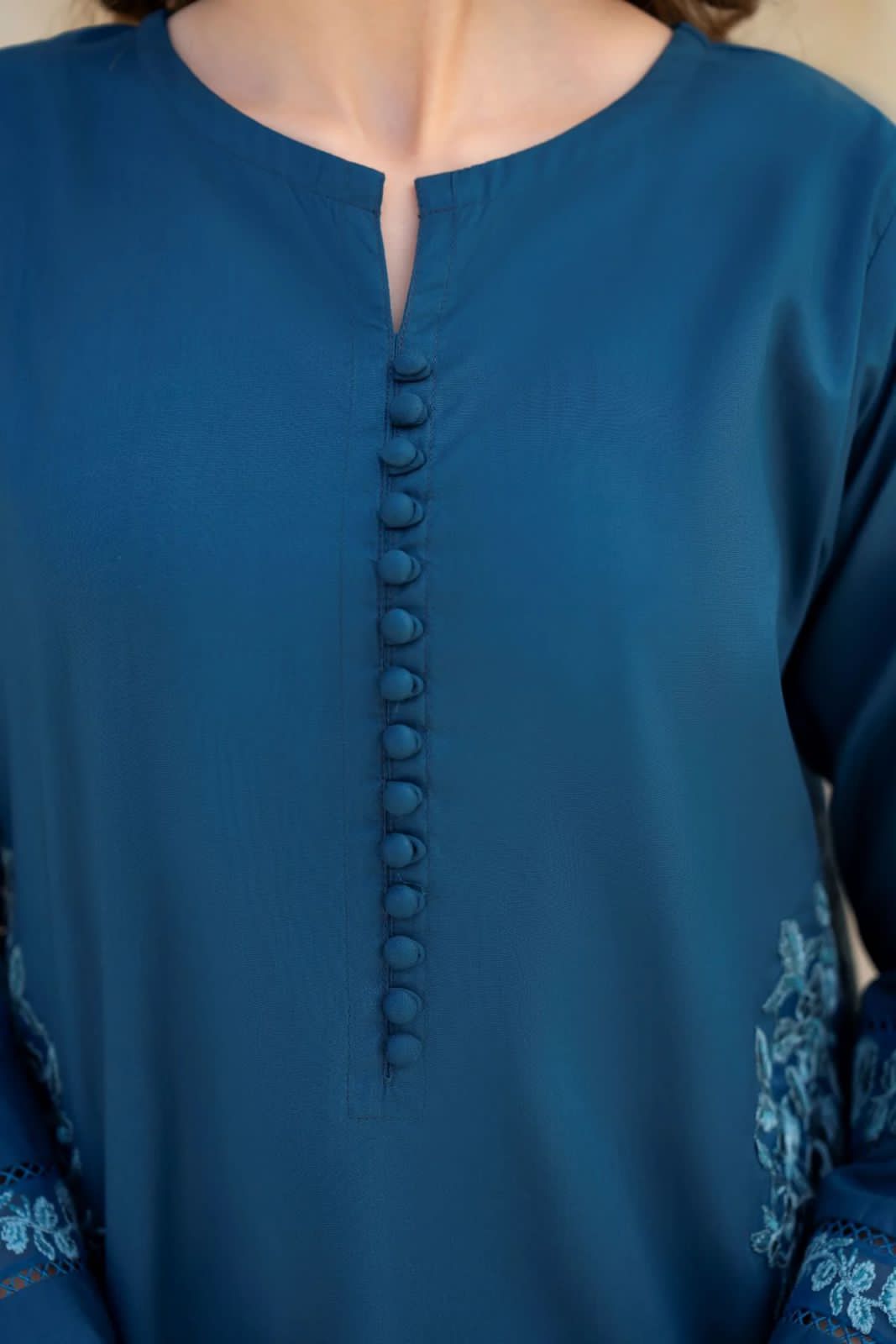 Chic Embroidery with Pockets on side dress