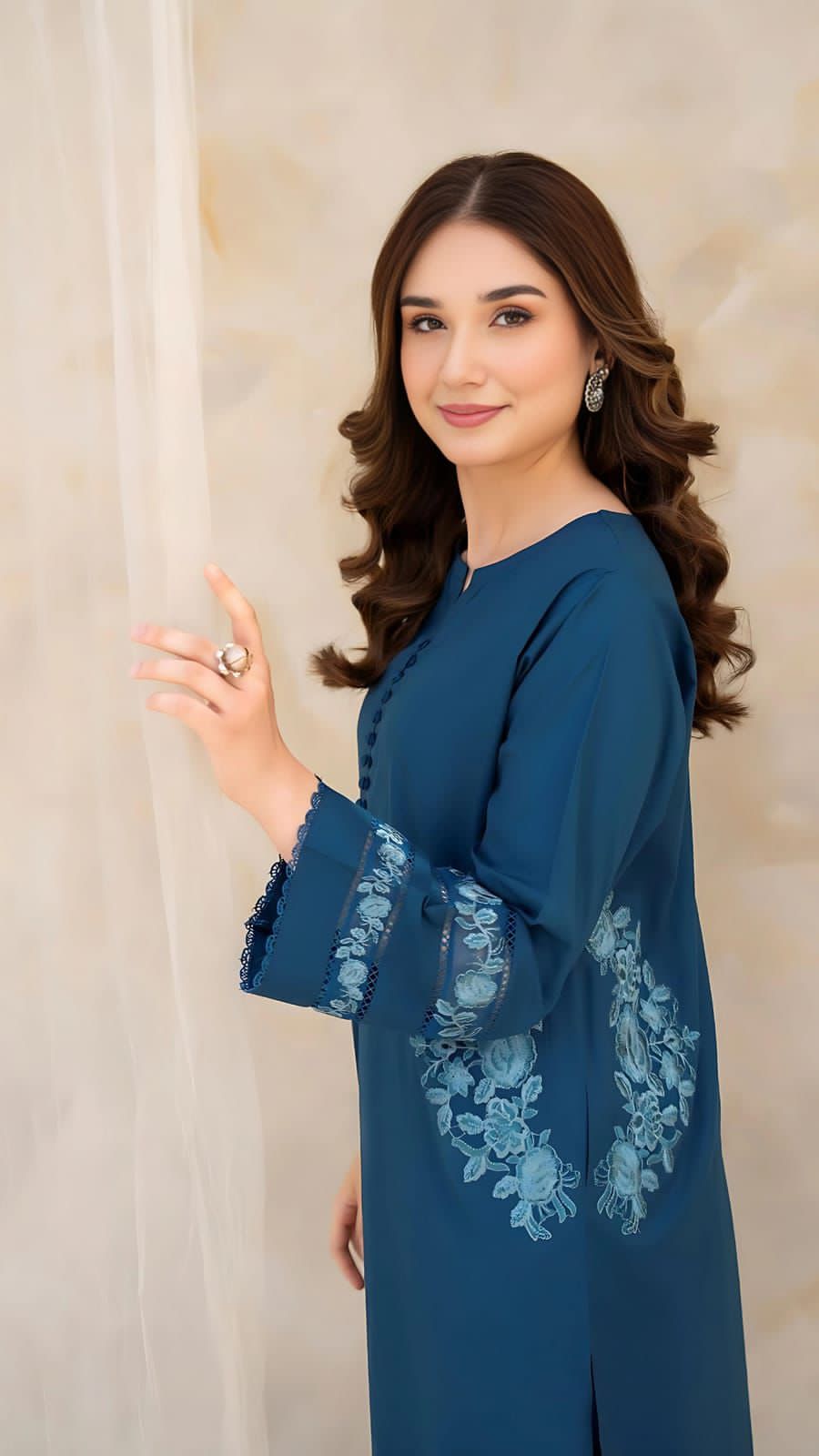 Chic Embroidery with Pockets on side dress