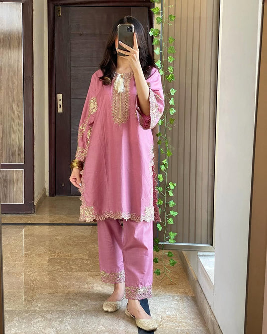 Doria cutwork ready to wear dress