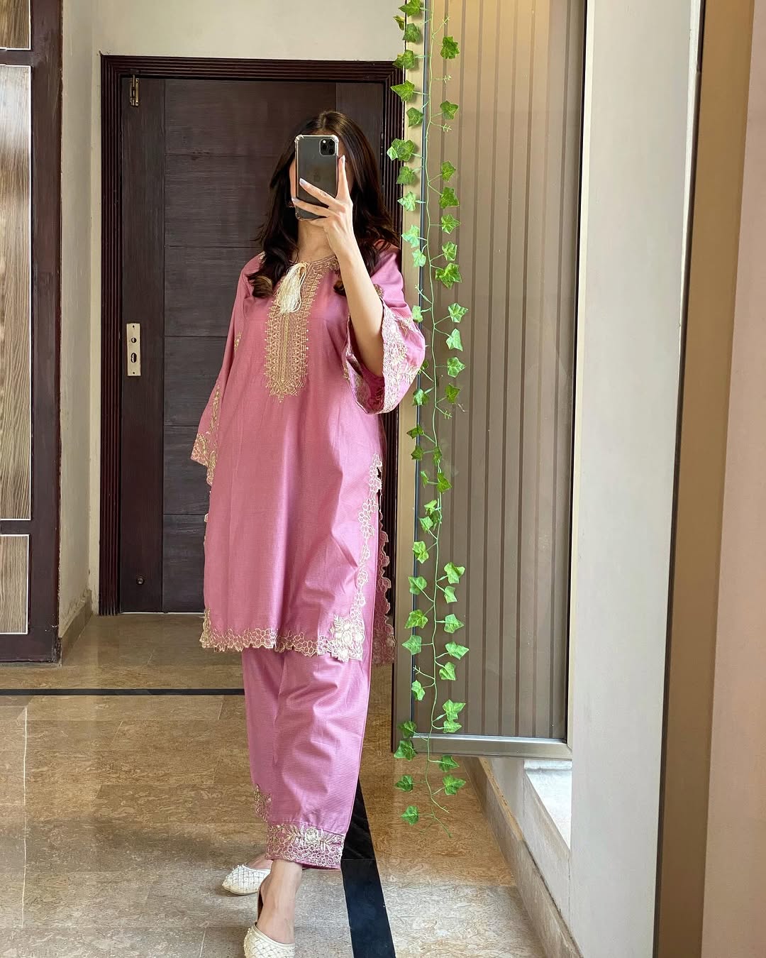 Doria cutwork ready to wear dress