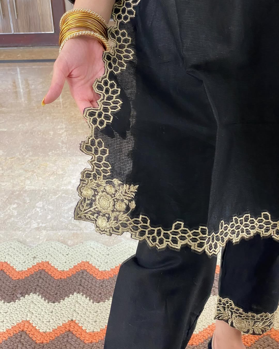 Doria cutwork ready to wear dress