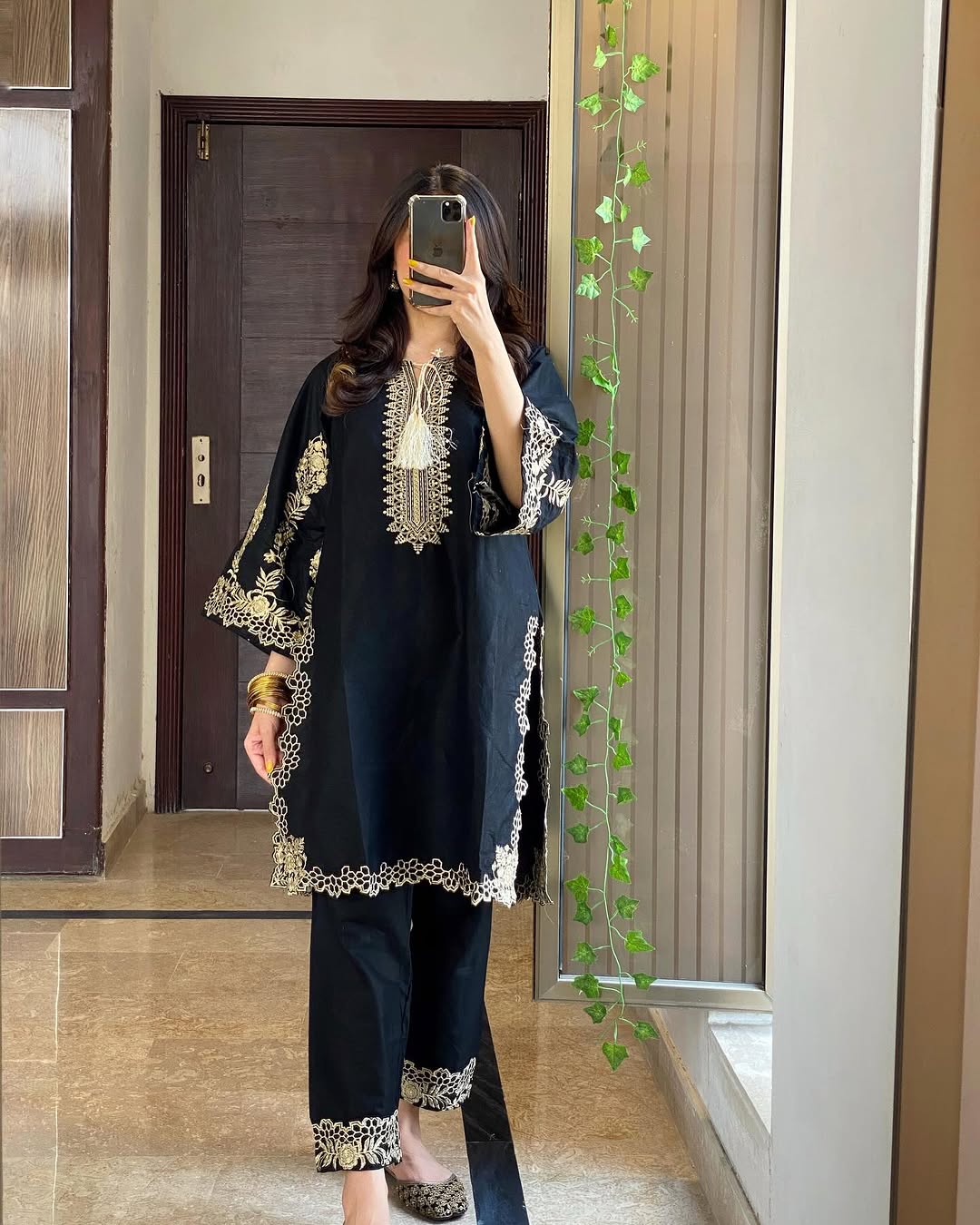 Doria cutwork ready to wear dress