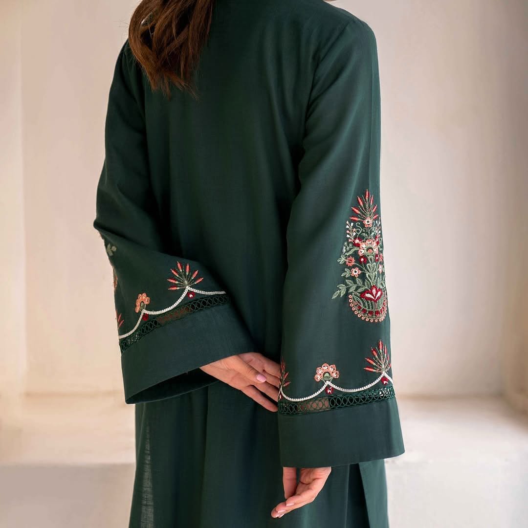 Hana embroidered long length dress