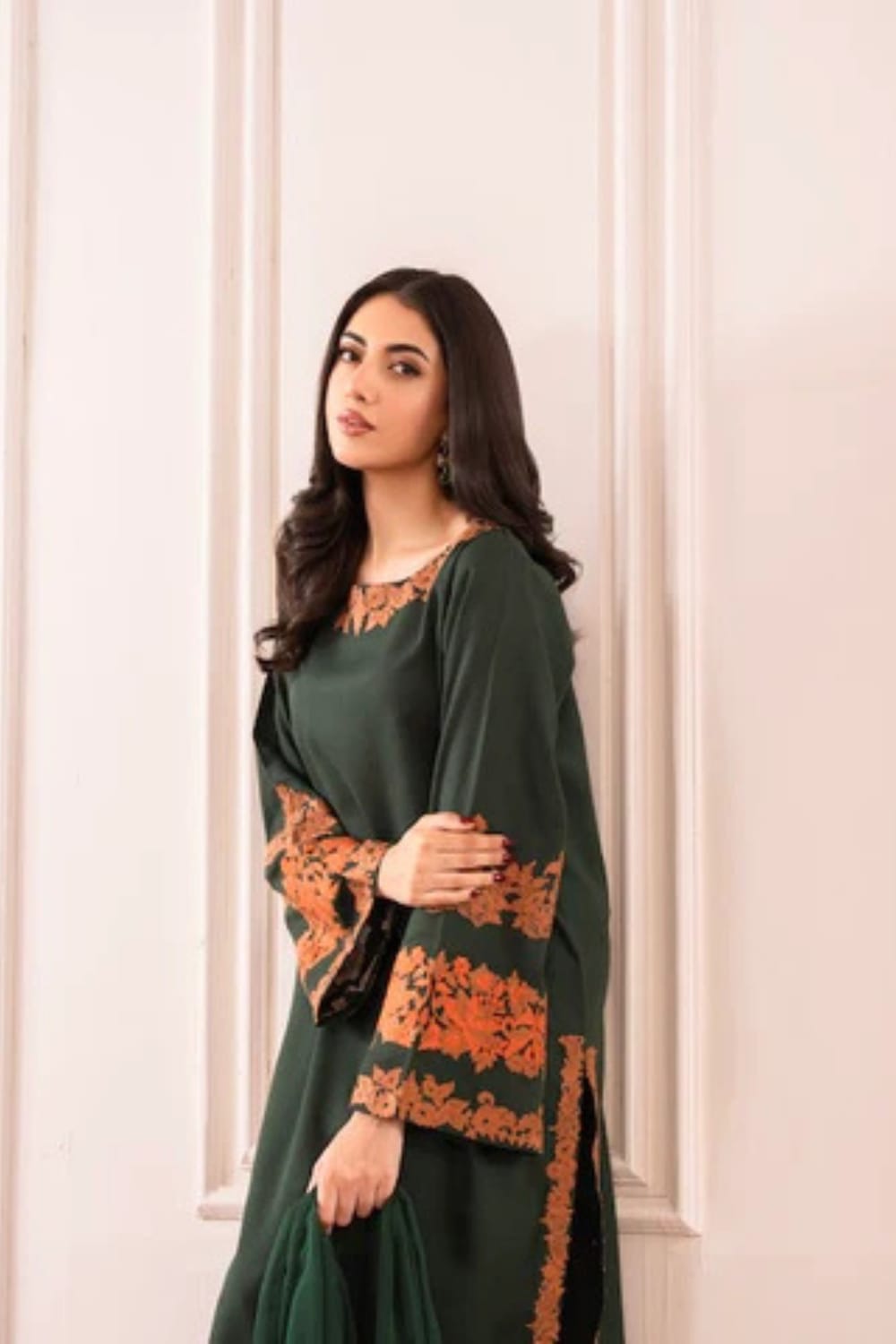 Omal Embroidery stitched dress