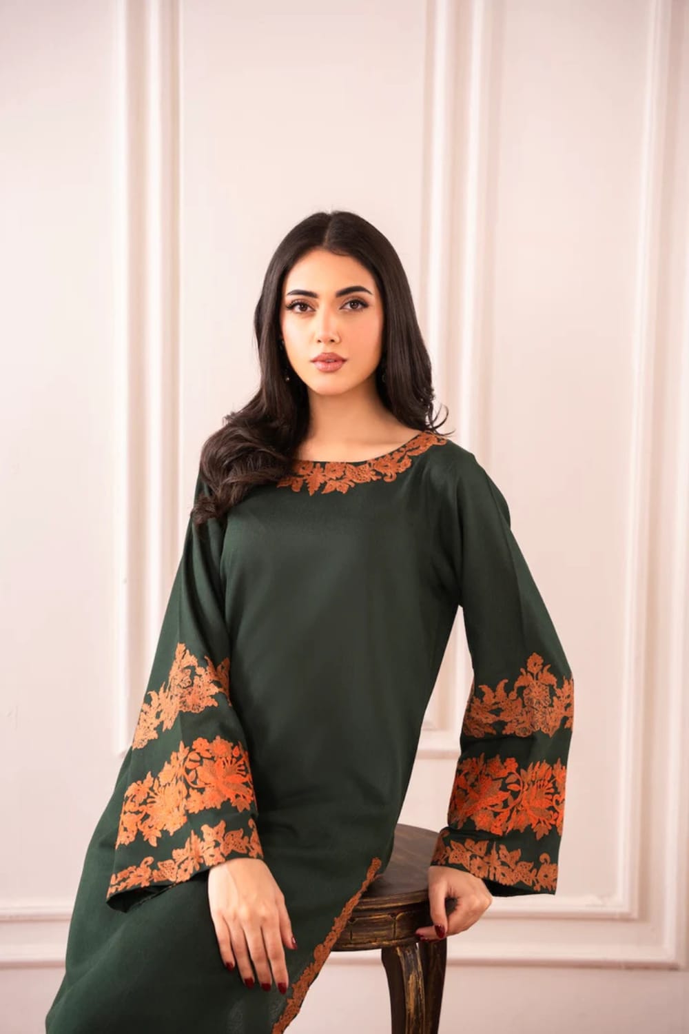 Omal Embroidery stitched dress