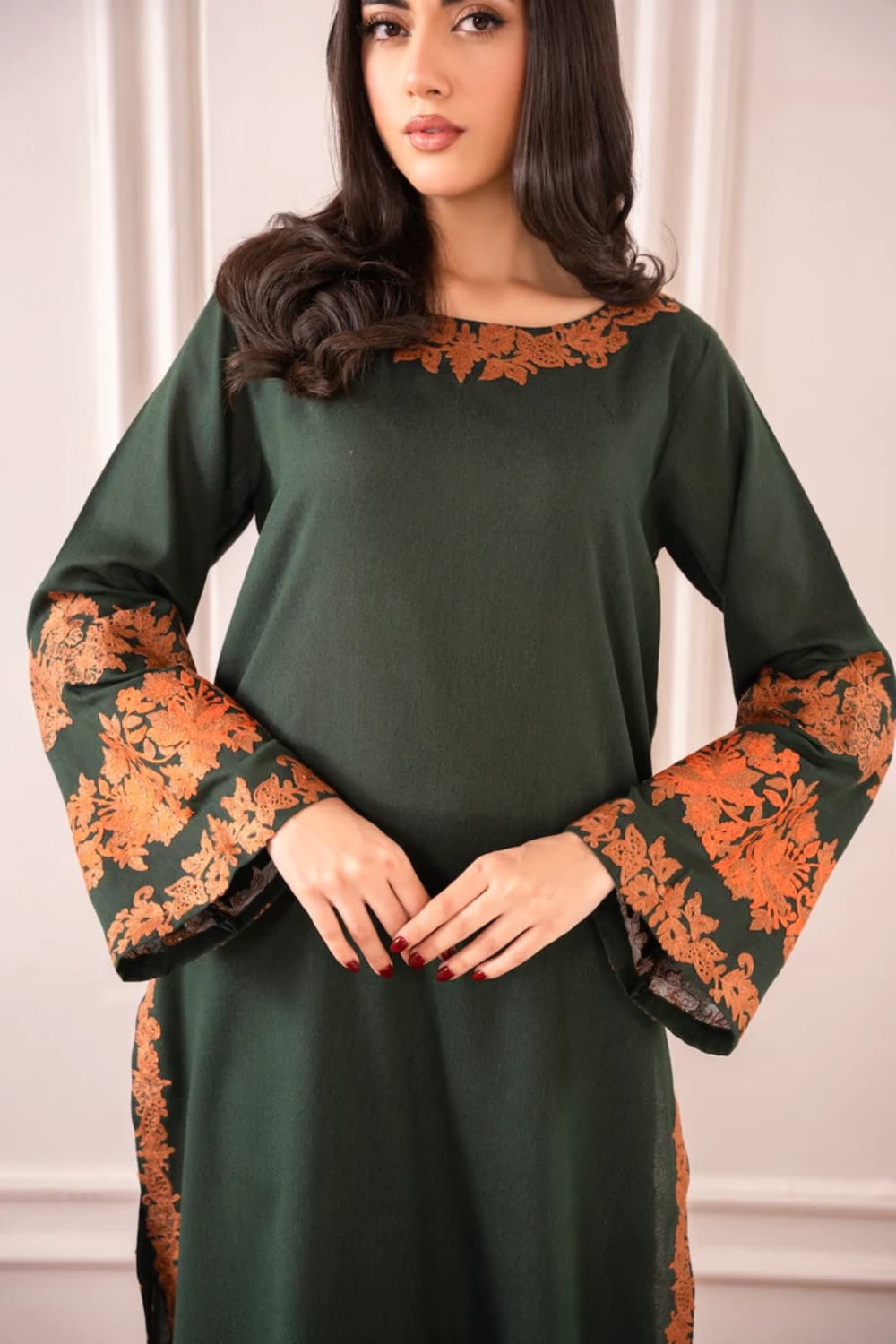 Omal Embroidery stitched dress