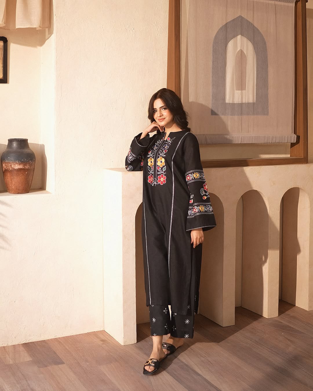 Cottage Fully embroidered dress
