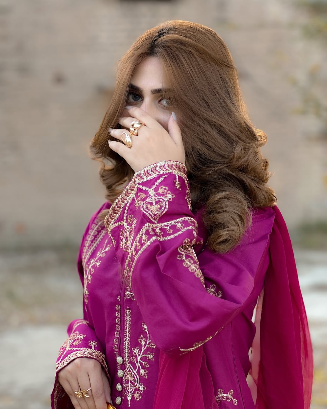 Amber Stitched fully embroidered dress