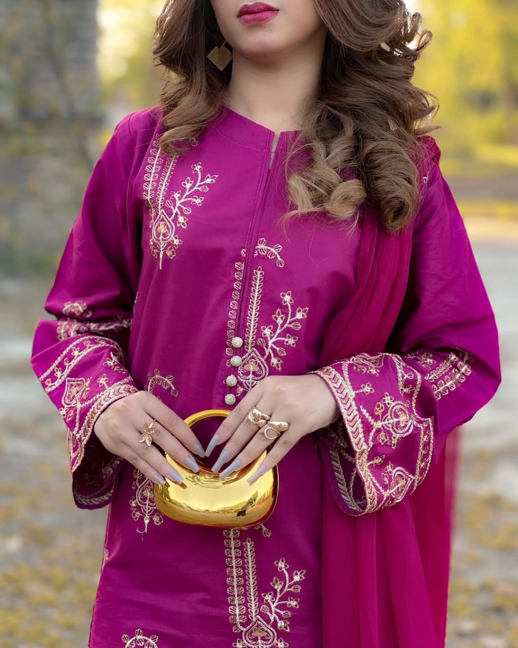 Amber Stitched fully embroidered dress