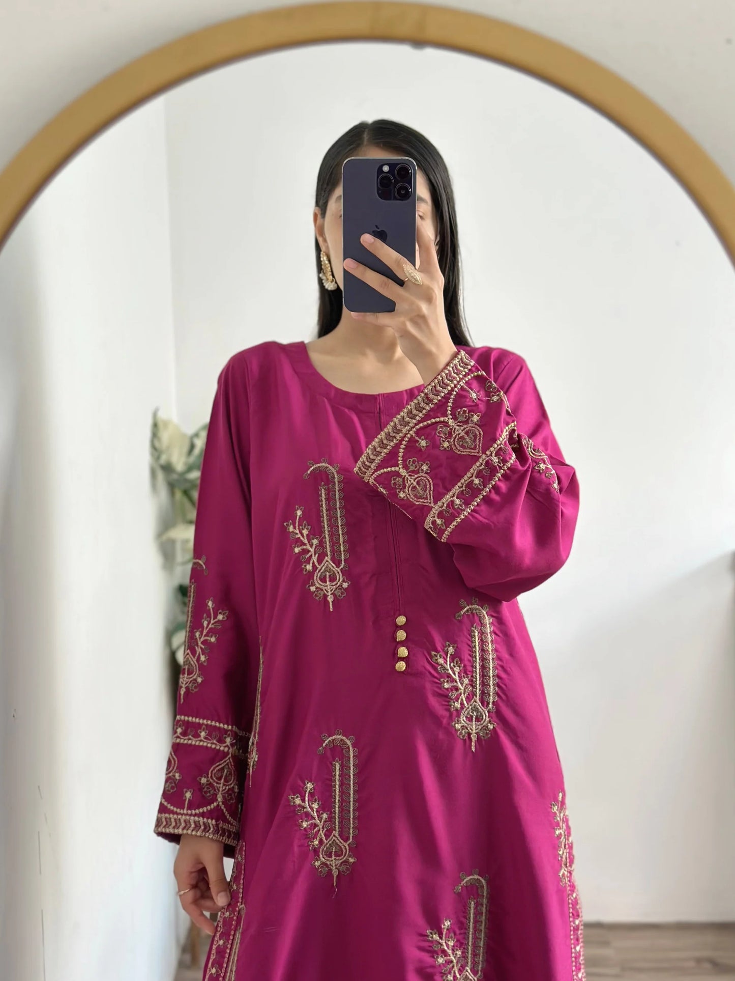 Amber Stitched fully embroidered dress