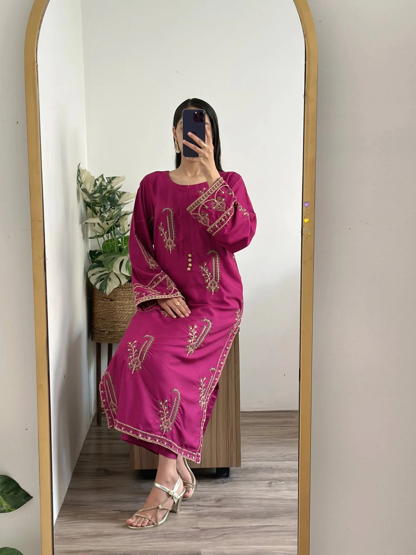 Amber Stitched fully embroidered dress