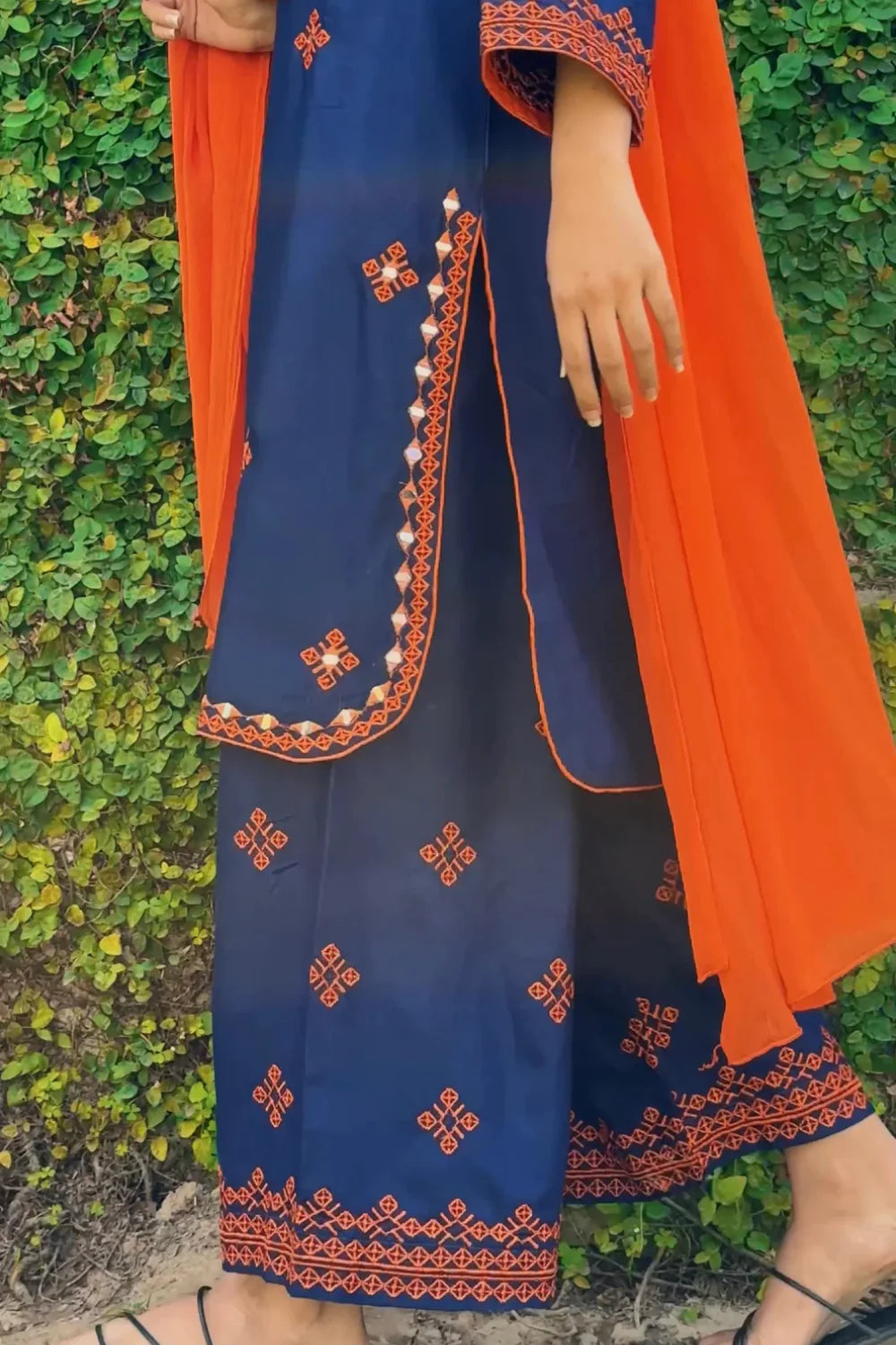 Balochi fully Embroidered dress with mirror work