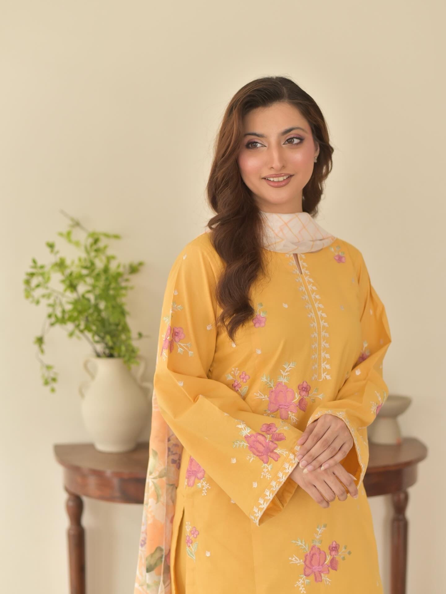 Sunflower Embroidered 3PC