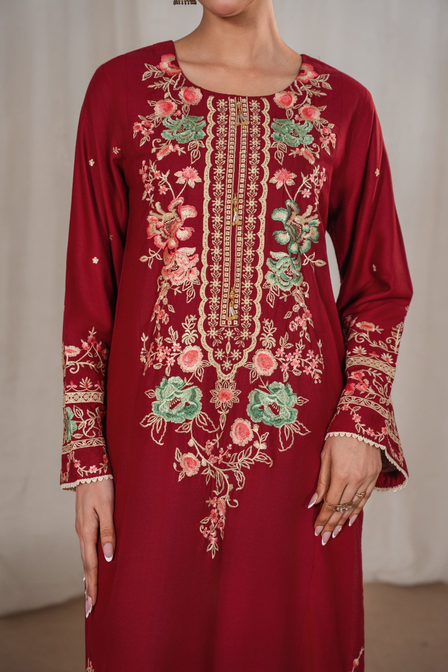 AROHA EMBROIDERED 3PC (DUPPATA)