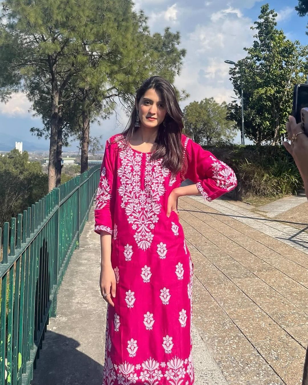 Hot Pink Indian Kurti