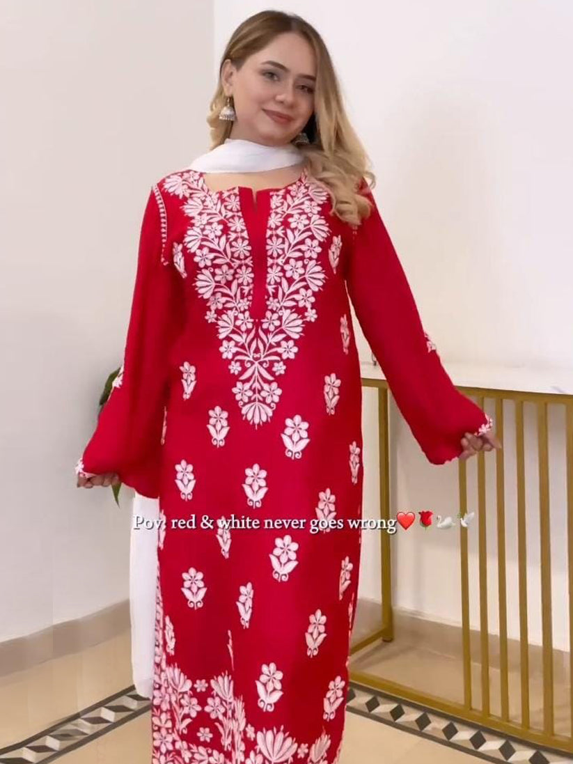 Red Indian Kurti