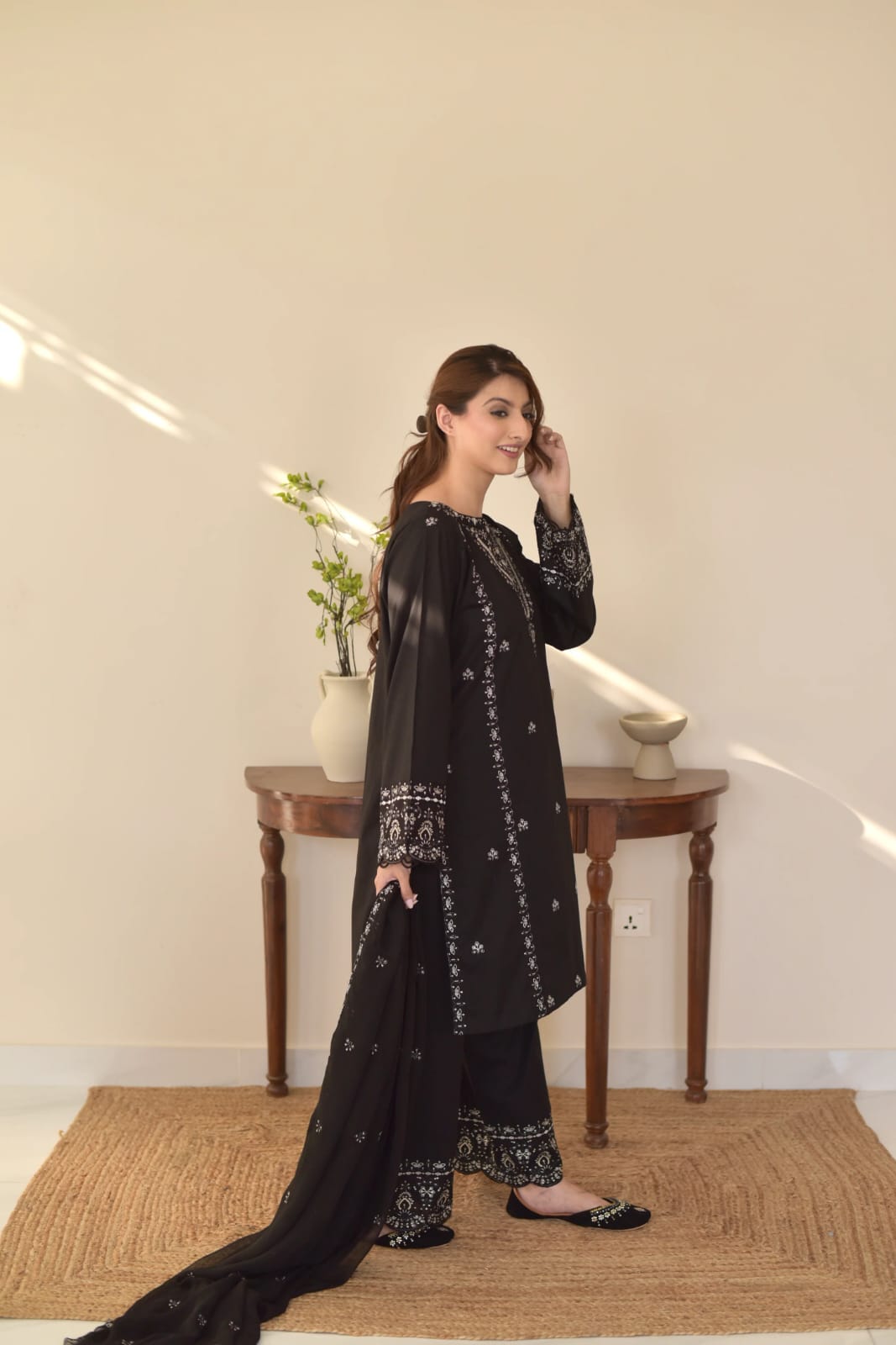 Bareen Embroided 3 piece dress