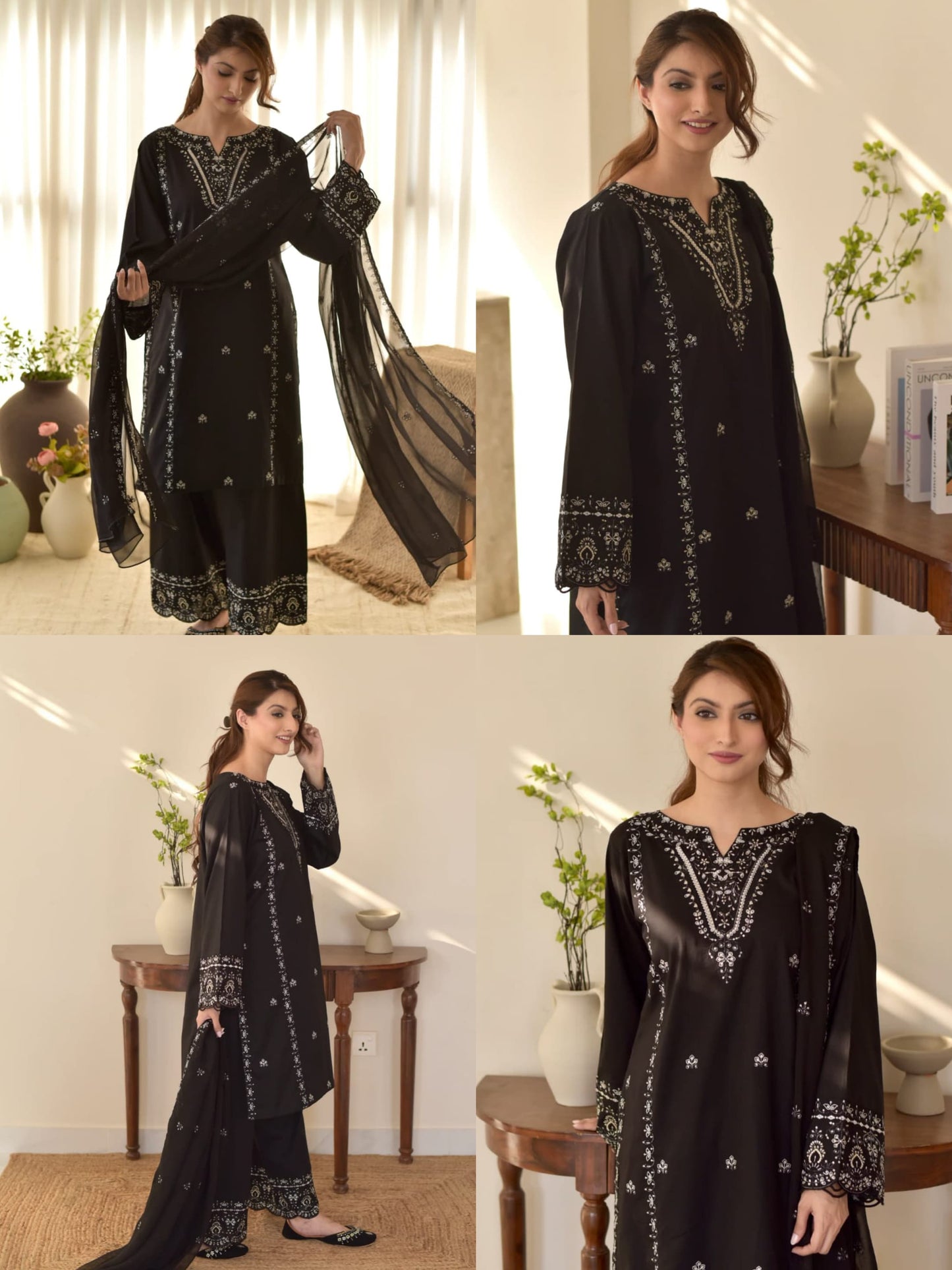 Bareen Embroided 3 piece dress
