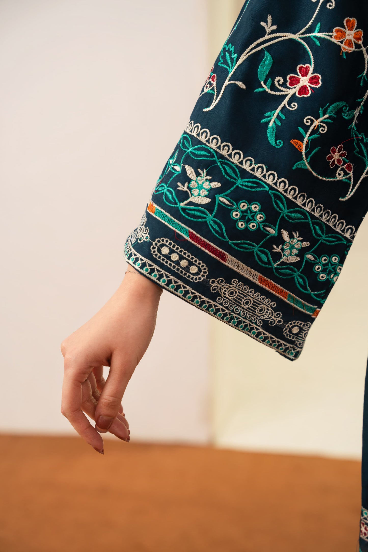 Sajjal Embroided Three piece stitched dress