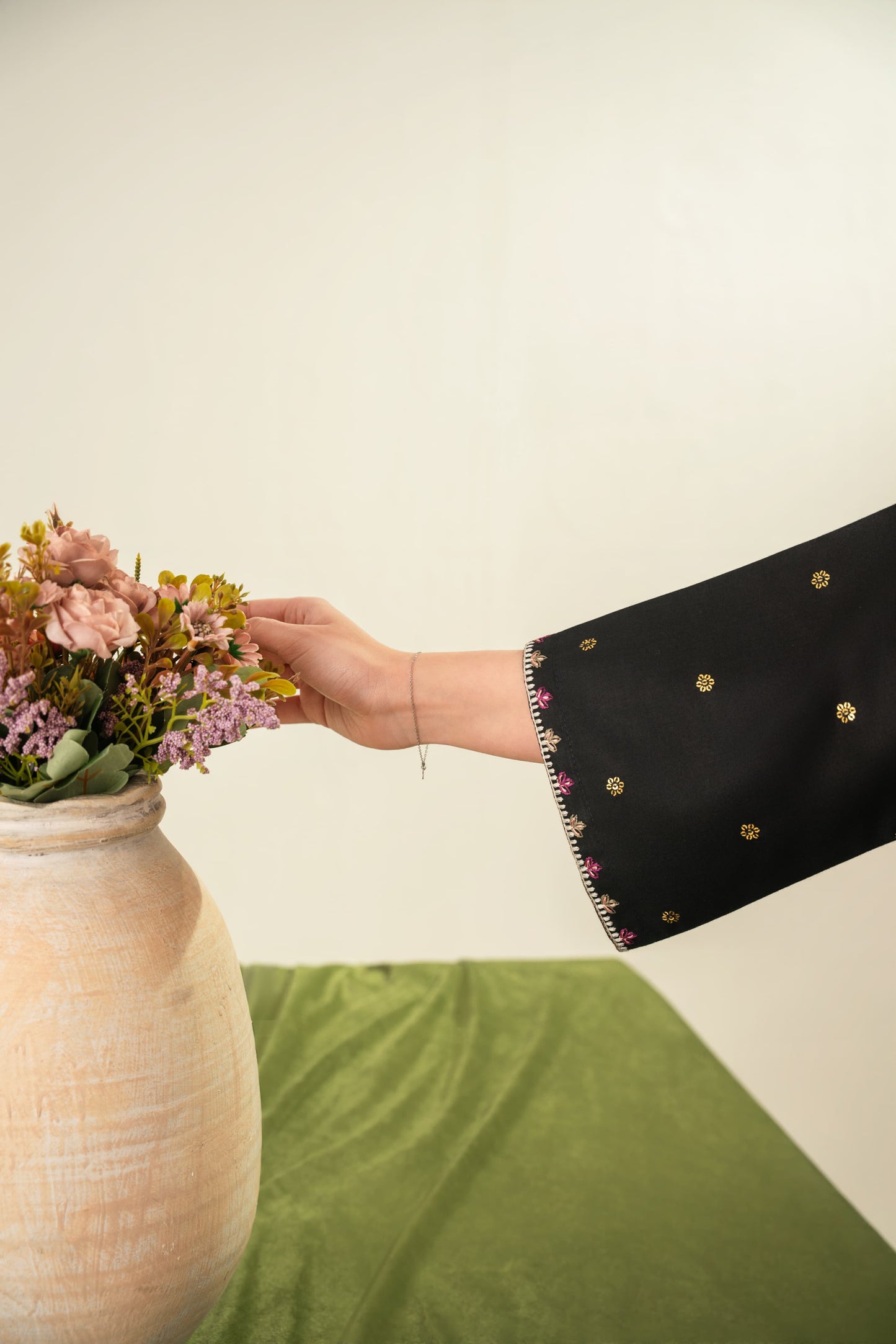 Zarqa Embroided Three piece stitched dress